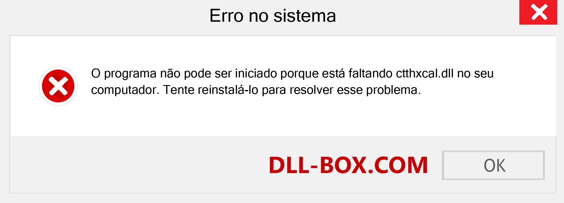 Arquivo ctthxcal.dll ausente ?. Download para Windows 7, 8, 10 - Correção de erro ausente ctthxcal dll no Windows, fotos, imagens